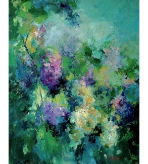 Éclosion d’Aube, tableau original d’Iryna Malynovska, 2026, format 73 x 92 cm.