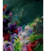 Floral Explosion, original painting by Iryna Malynovska, 2026, size 73 x 92 cm.