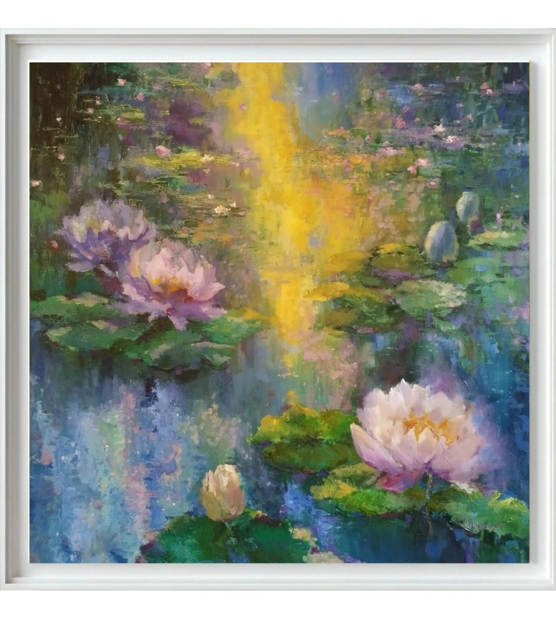 Промені світла на лататті, Ірина Малиновська, 100x100см