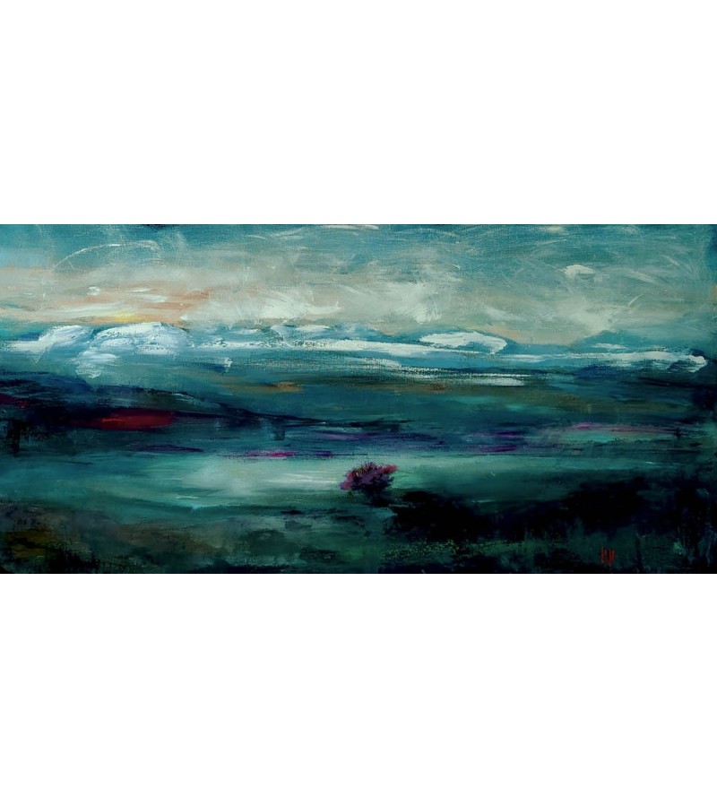 Emerald Horizon, original painting by Iryna Malynovska.