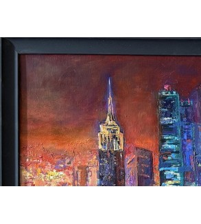 6128 New York, Nuit Incandescente — Iryna Malynovska, 2026, 70 × 50 cm