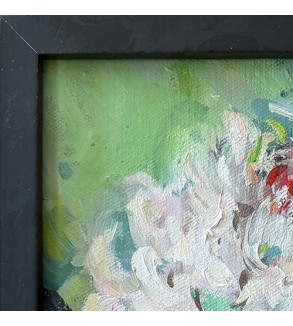 Moon Peony — Iryna Malynovska 2024, 24 × 24 cm