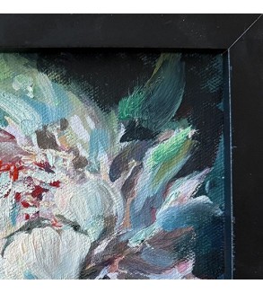 Moon Peony — Iryna Malynovska 2024, 24 × 24 cm