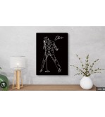 Elvis glossy black Dibond wall art 40x30 cm limited edition laser engraving by Iryna Malynovska