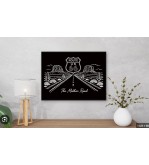 Route 66 The Mother Road на чорному глянцевому Dibond 40x30 см, лазерне гравіювання, лімітована серія, Ірина Малиновська