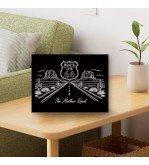 Route 66 The Mother Road на чорному глянцевому Dibond 40x30 см, лазерне гравіювання, лімітована серія, Ірина Малиновська
