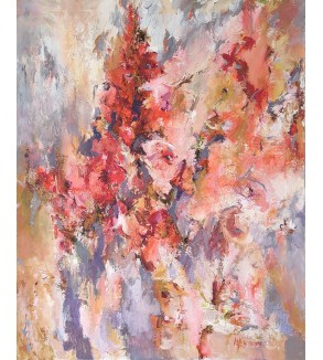 7005 Glaïeuls rouges abstraits — Iryna Malynovska