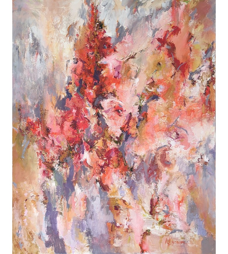 7005 Abstract Red Gladioli — Iryna Malynovska