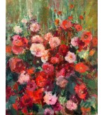 3346 Floral Symphony in Red 100x80 2024— Iryna Malynovska