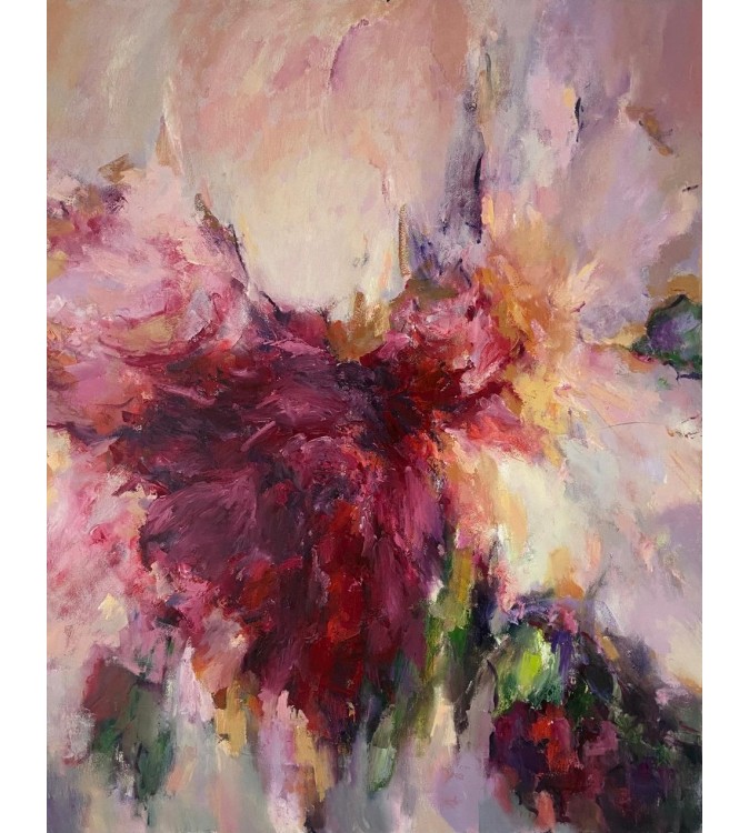 7024 Bouquet bordeaux abstrait — Iryna Malynovska