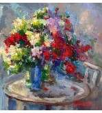 7044 Bouquet dans un vase bleu — Iryna Malynovska